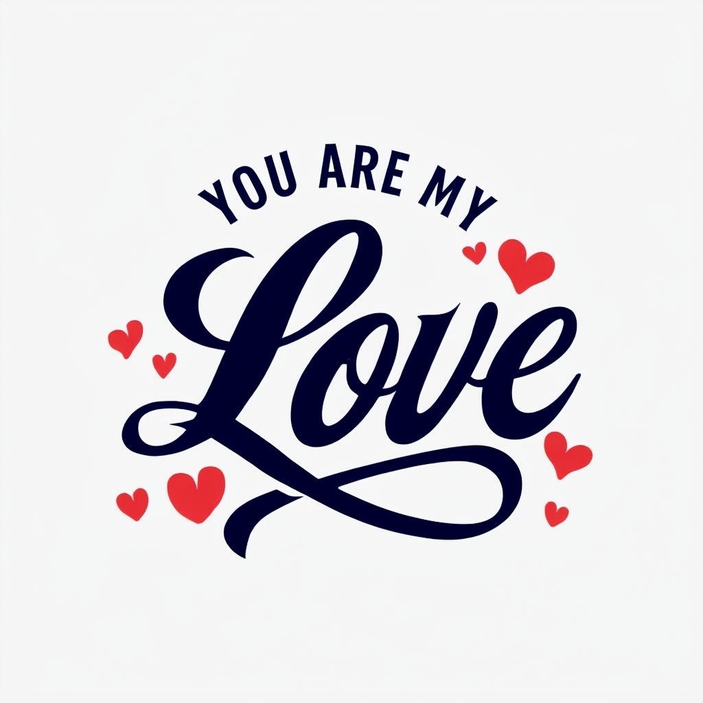 You Are My Love Elegant Typography Art Mug