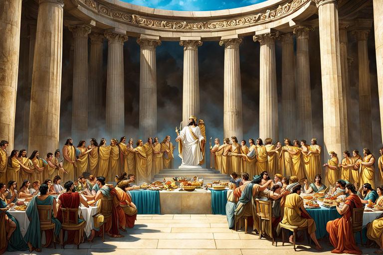 The gods of Olympus host a feast to celebrate a special occa... by ...