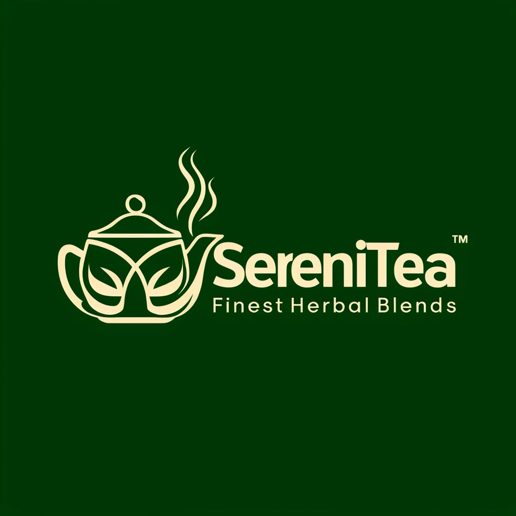 Elegant SereniTea Logo Design for Premium Herbal Blends Logo