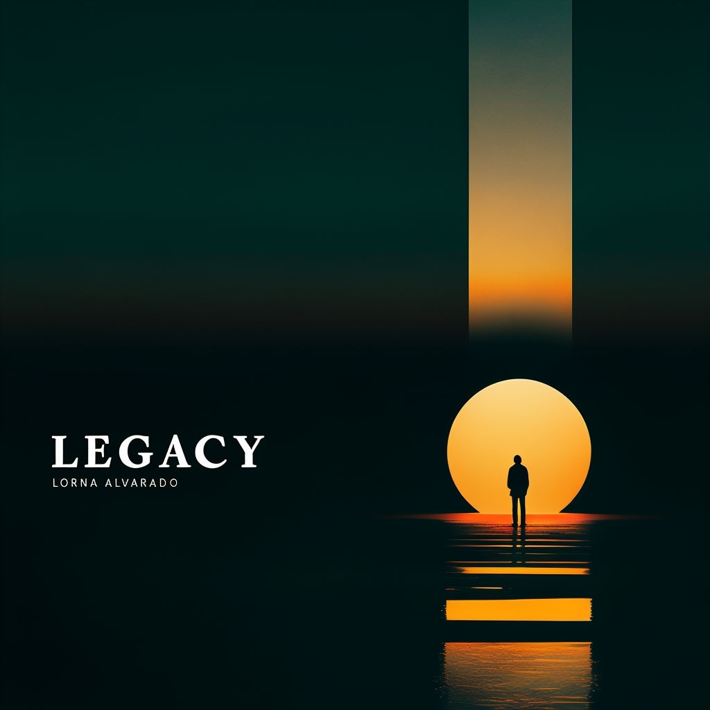 Dramatic Minimalist Legacy Artwork with Ethereal Light Spotify Album Cover