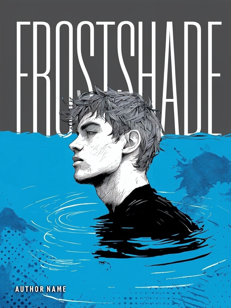 Striking Frostshade Book Cover Design with Vibrant Icy Water EBook Cover