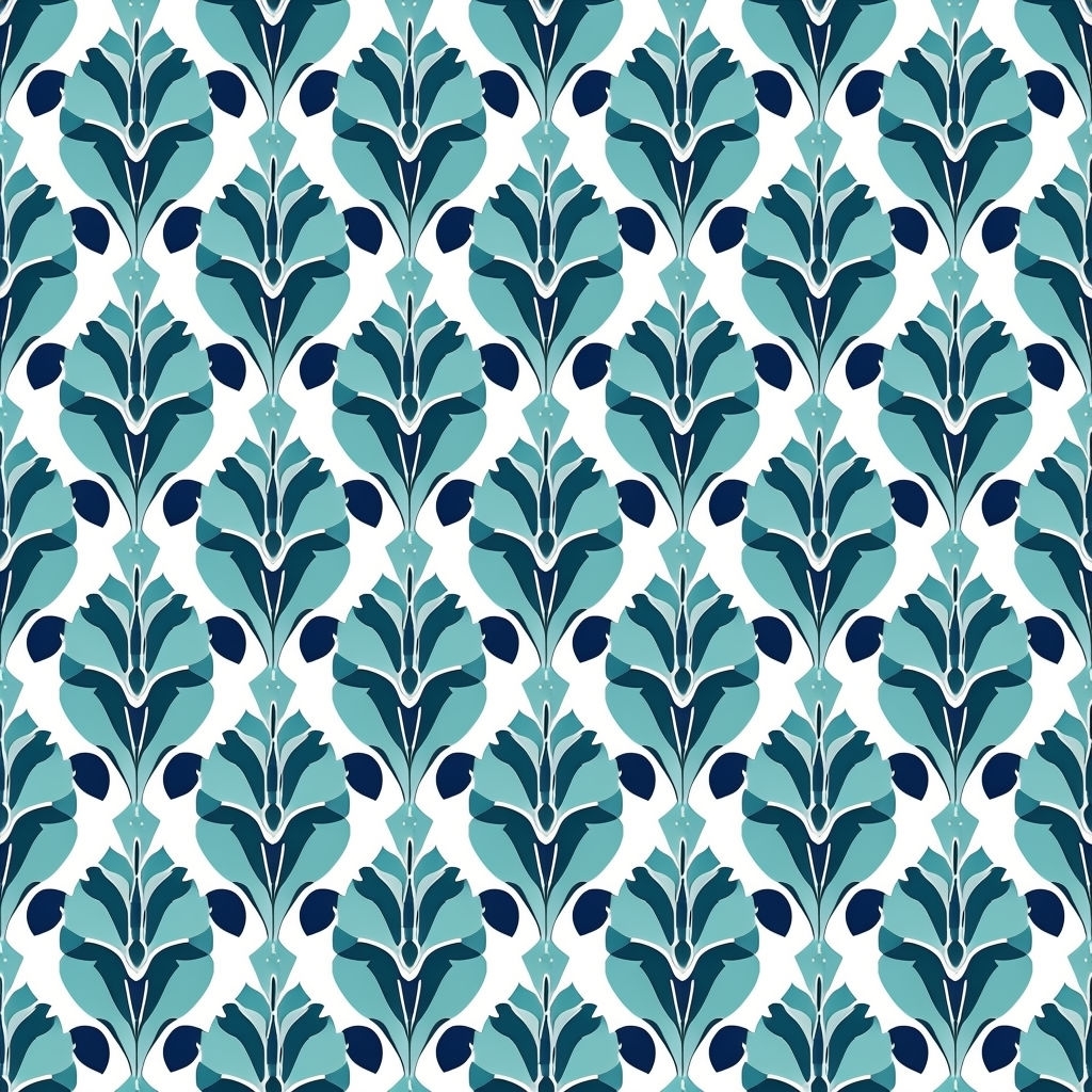 Teal and Navy Geometric Diamond Pattern for Modern Decor Seamless Pattern