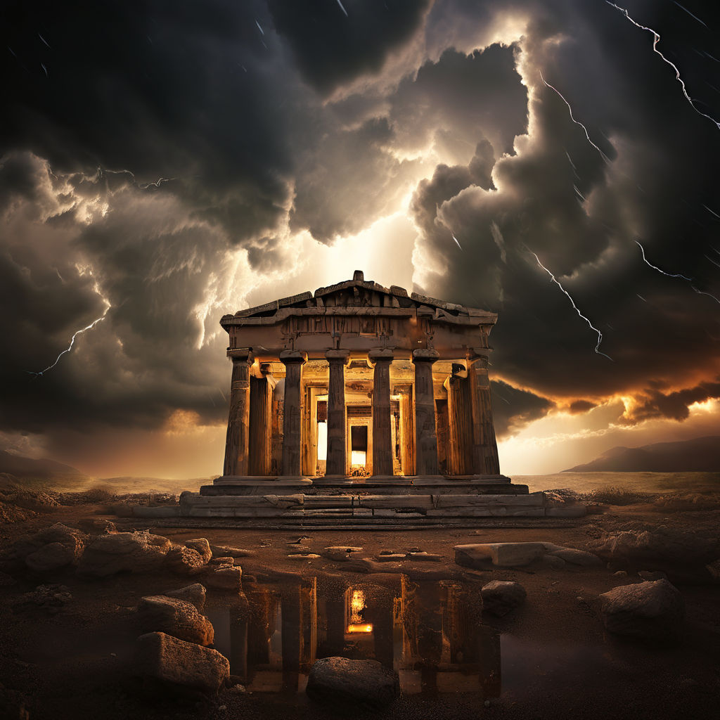 Greek temple, storm by AMERSON Araújo - Playground