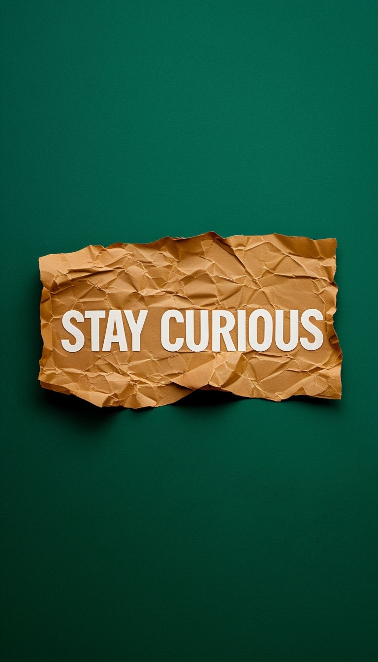 Stay Curious Crumpled Craft Paper Design Phone Case Cover