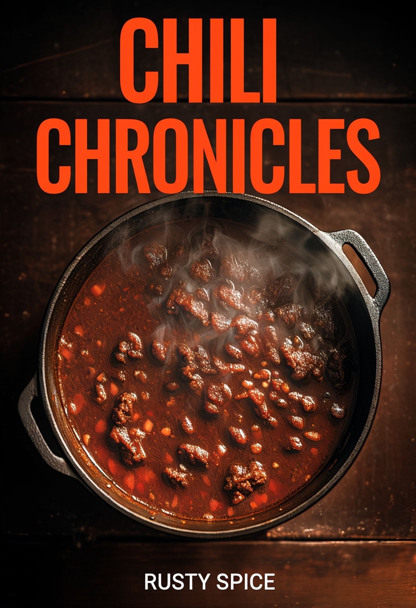Rustic Chili Chronicles Book Cover with Cozy Aesthetic EBook Cover