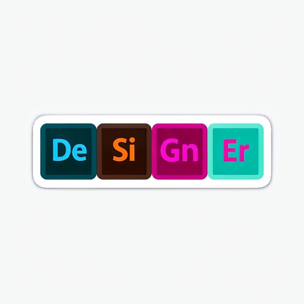 Vibrant Adobe Product Icons Sticker Design for Creative Professionals T-shirt