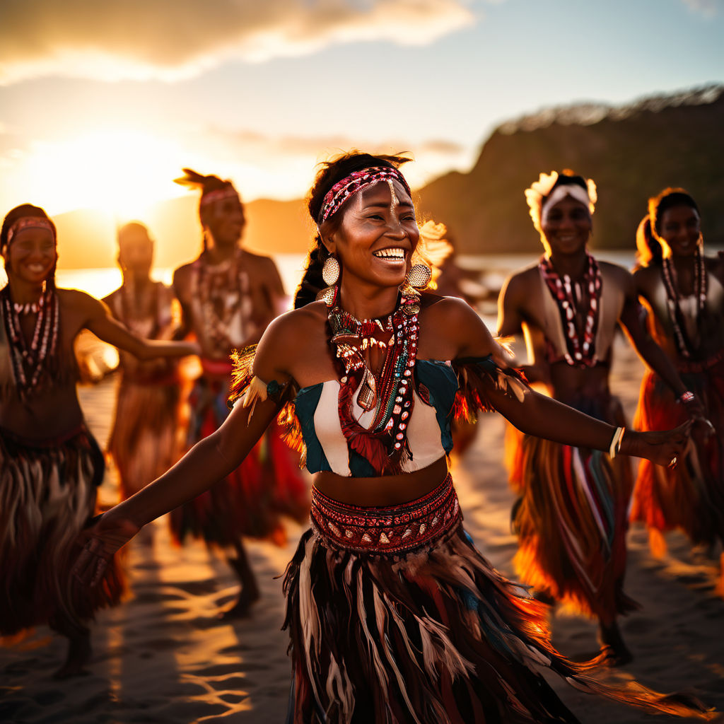 A group of indigenous Kanak people by Praise Jah - Playground