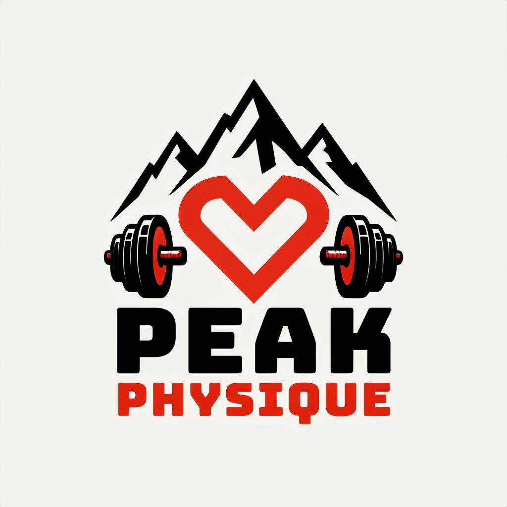 Modern Minimalist Peak Physique Logo Design for Fitness