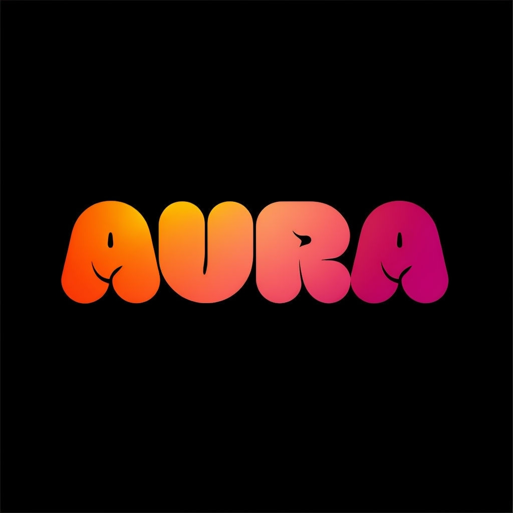Vibrant Aura Minimalist Logo Design T-Shirt