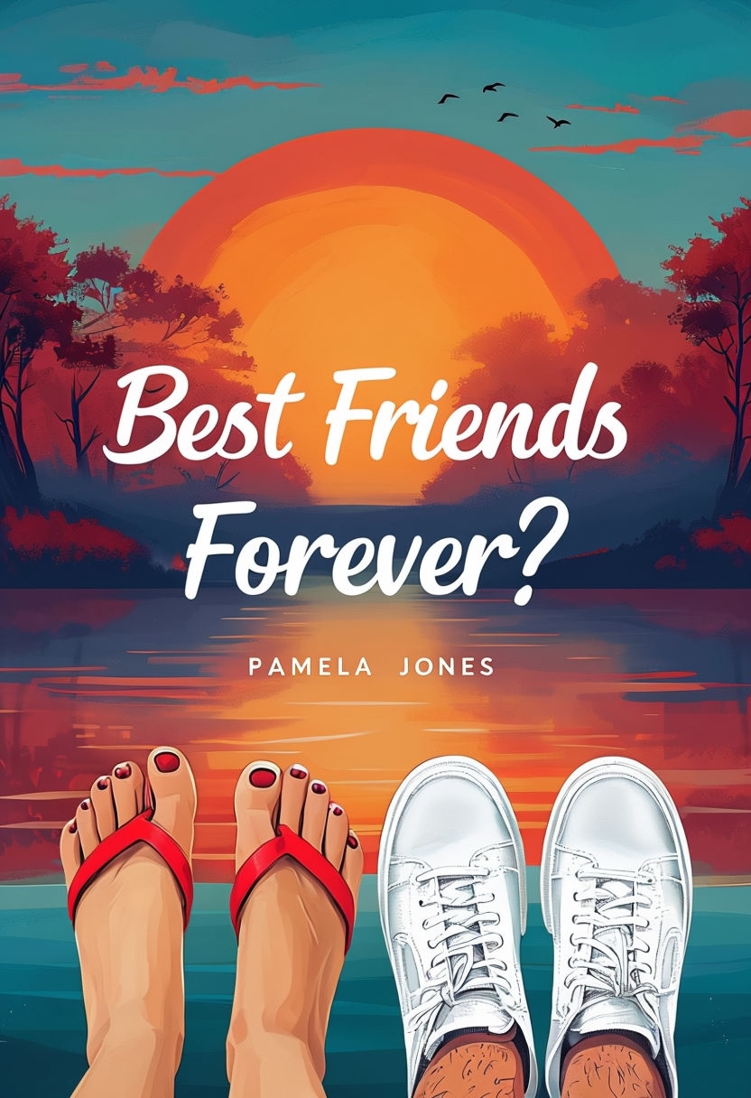 Vibrant Sunset Book Cover for Best Friends Forever? EBook Cover