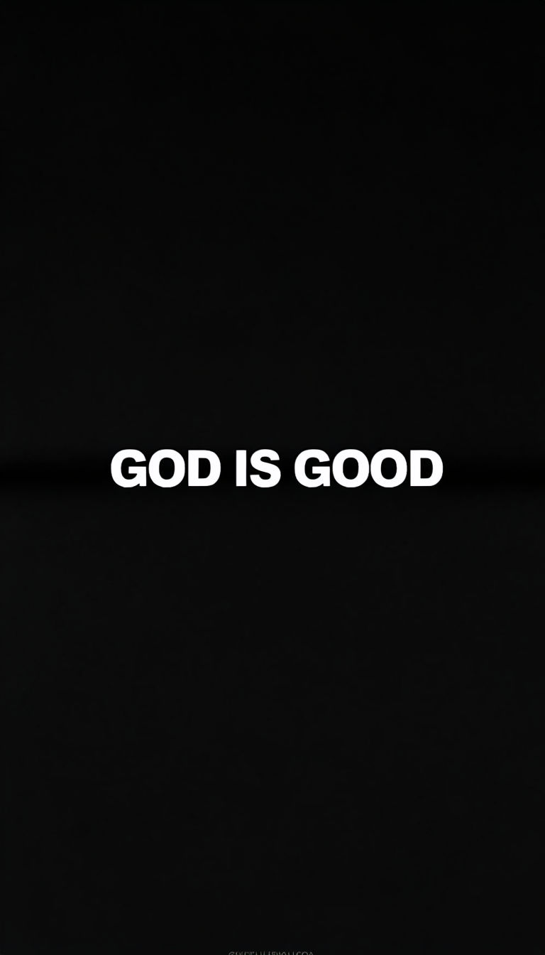 Minimalist 'GOD IS GOOD' Inspirational Art Poster