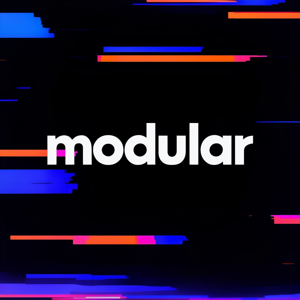 Glitch Art Modular Bold White Text Design