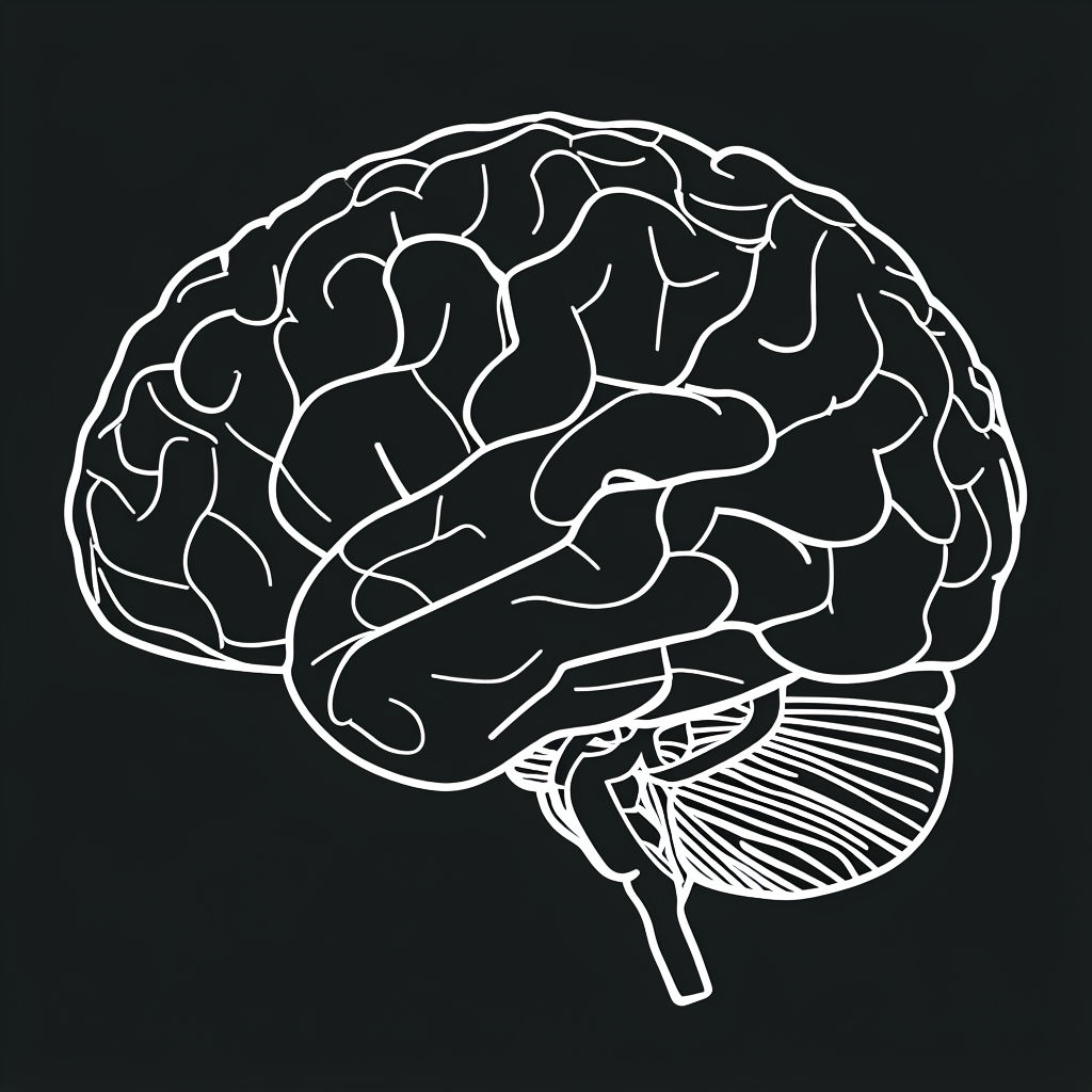 Minimalist Continuous Line Brain Art T-Shirt