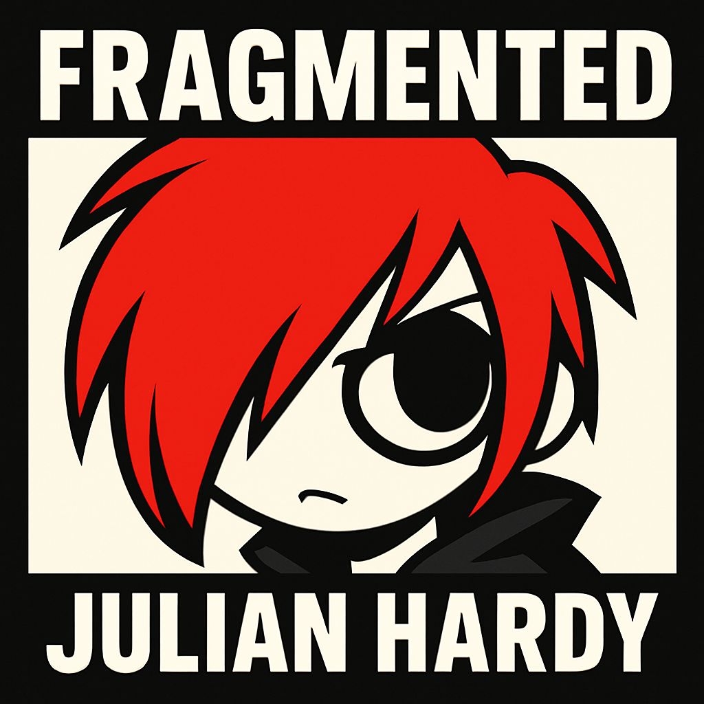Fragmented Anime Character Illustration for Music Album Cover