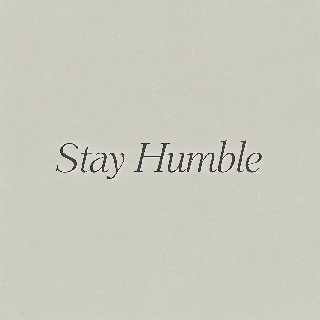 Elegant Stay Humble Typography Design T-Shirt