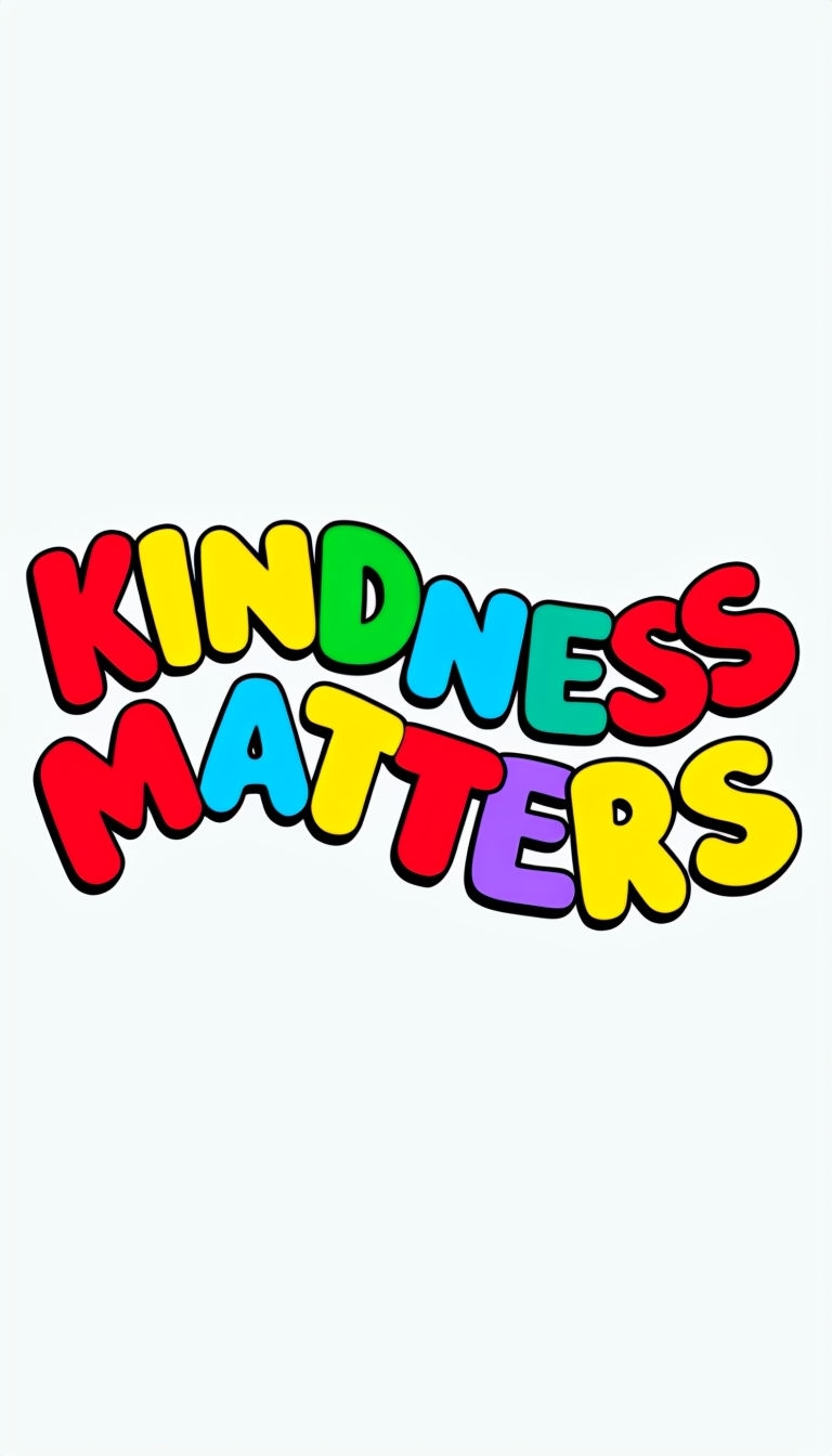 Colorful KINDNESS MATTERS Cartoon Design Phone Case Cover
