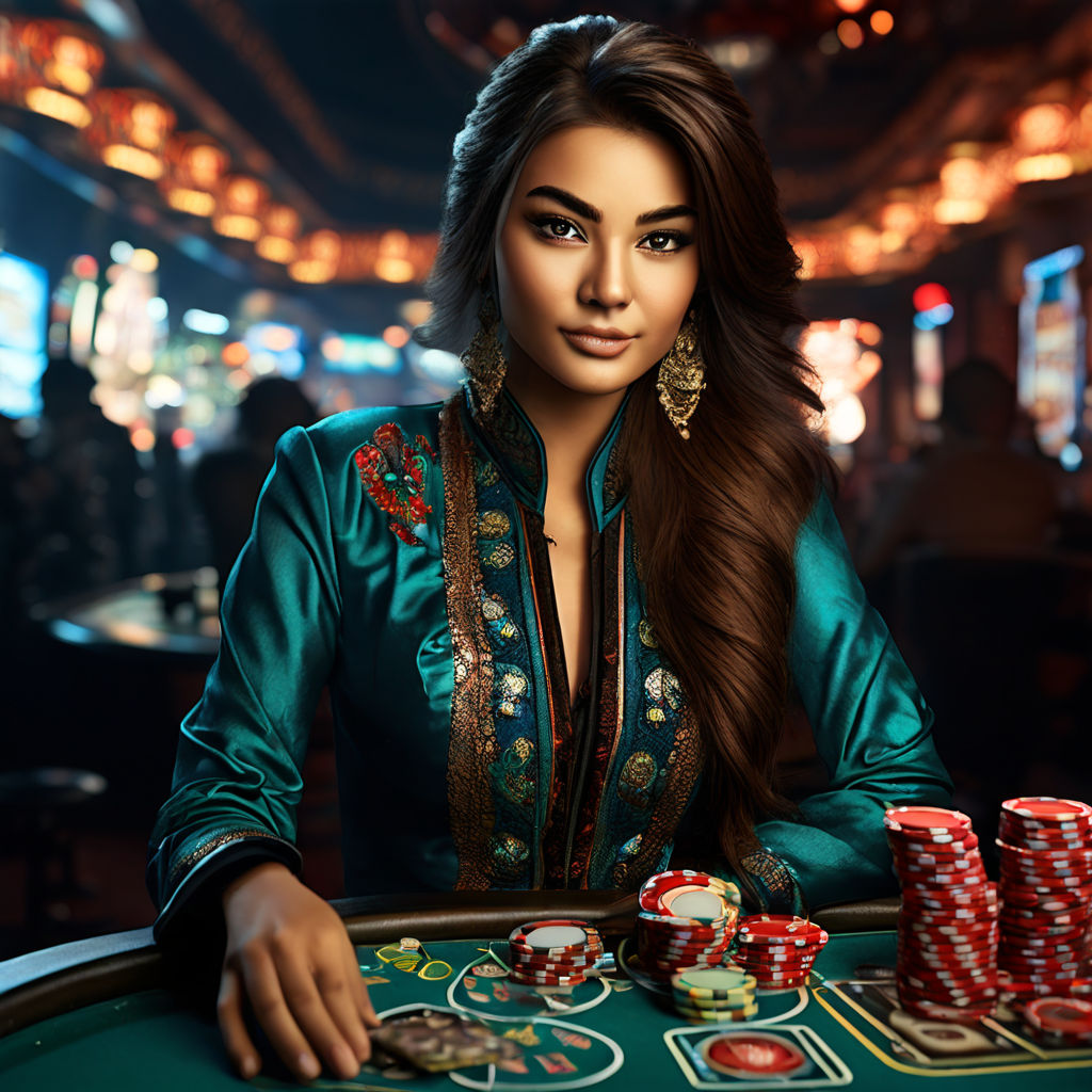 Prompt: gambling girl uzbekistan
