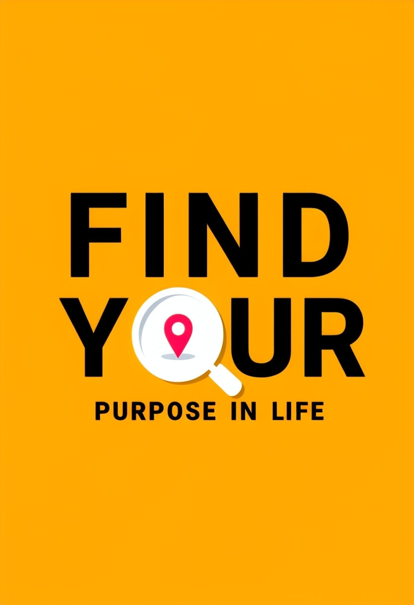 Find Your Purpose In Life Motivational Graphic Poster