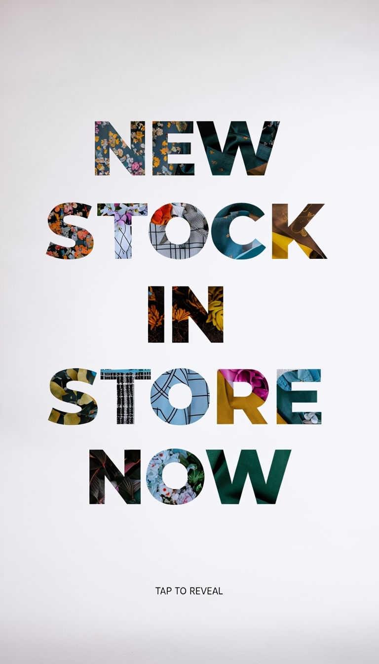 Colorful New Stock in Store Now Promotional Advertisement Ads