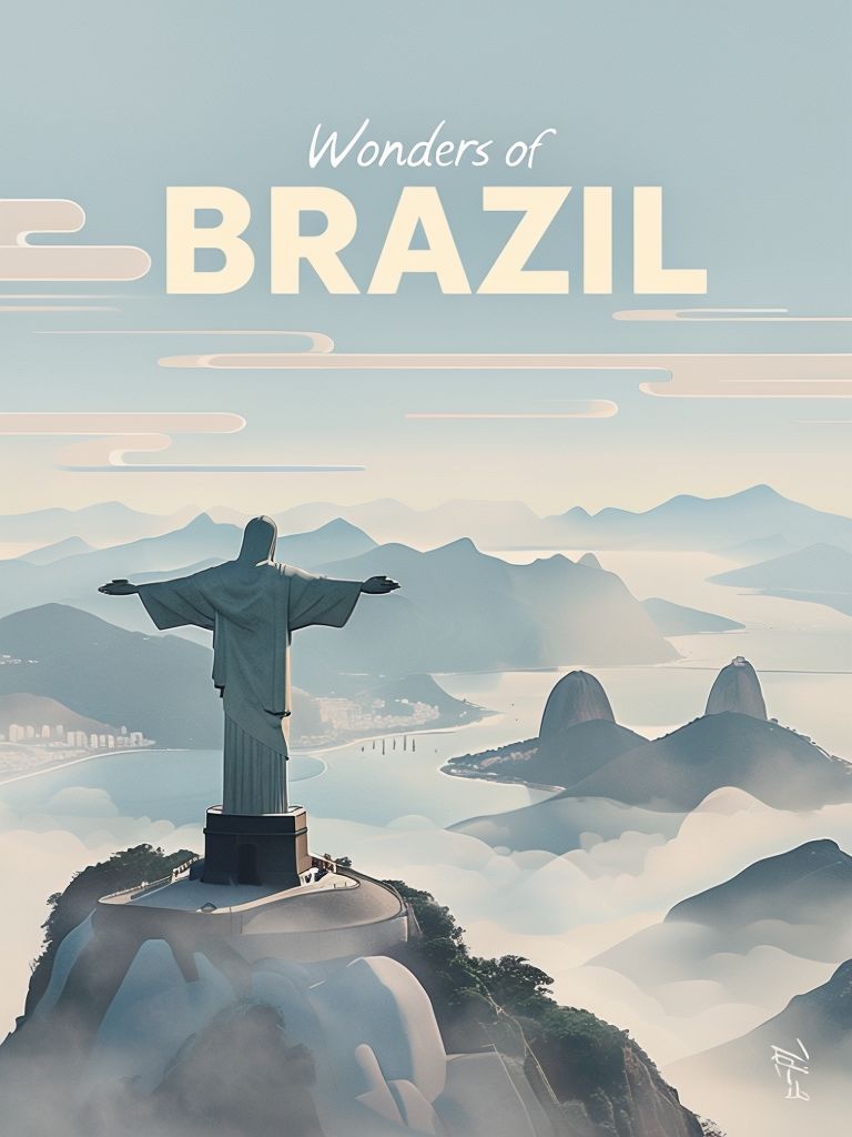 Póster con la obra «Brasil, Río de Janeiro, Cristo Redentor» de DerSenat