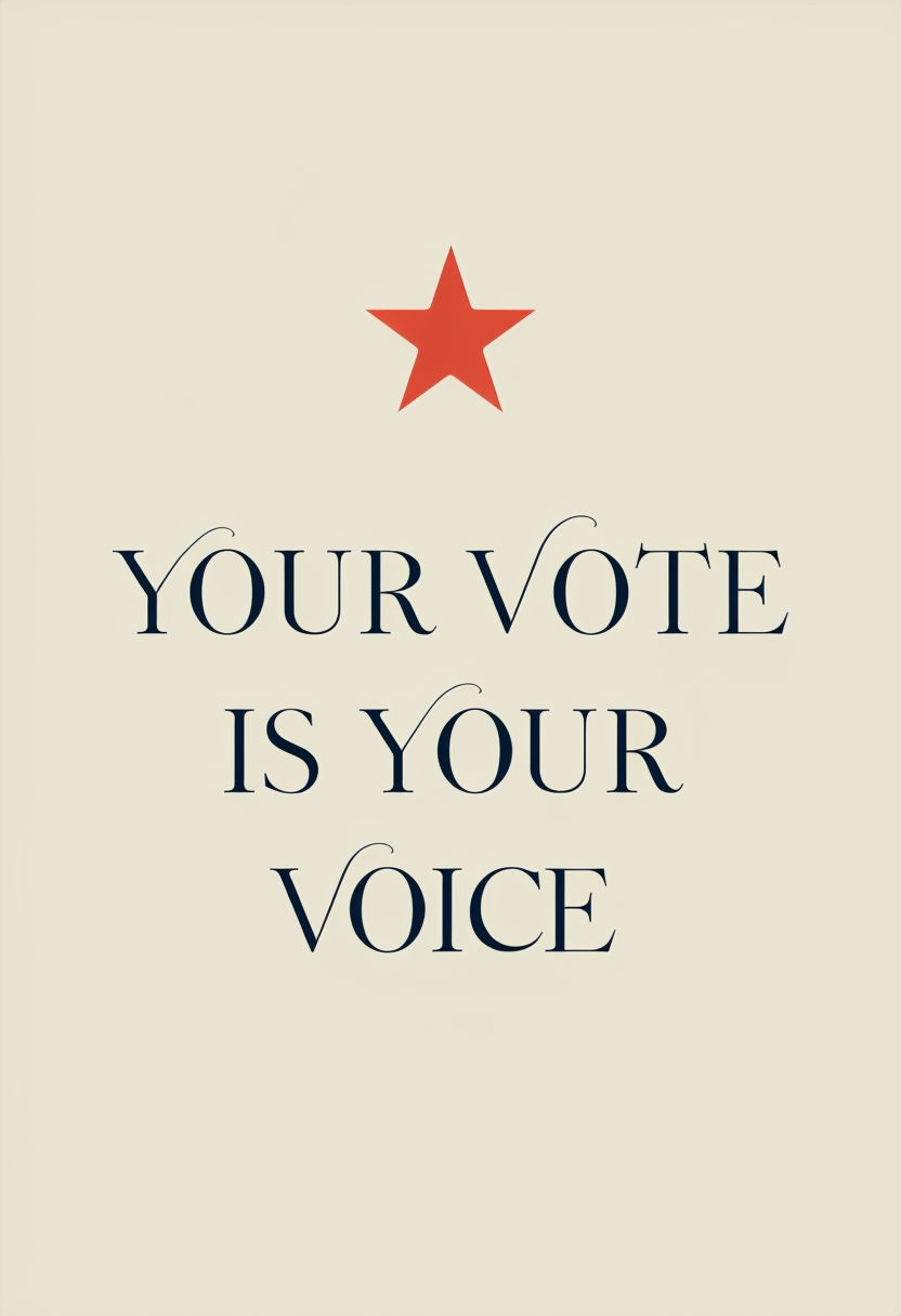 Your Vote is Your Voice Elegant Poster Design