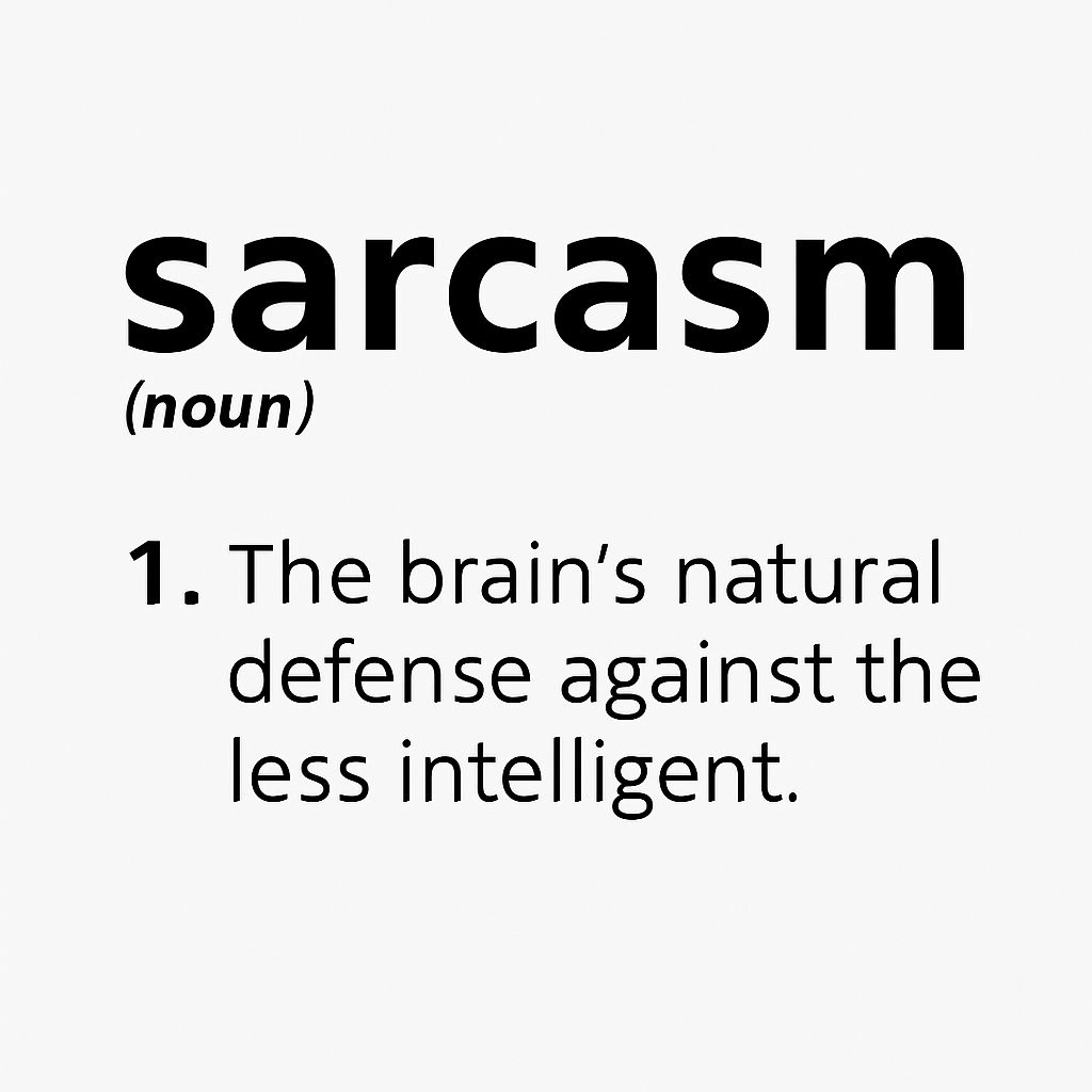 Definition of Sarcasm Minimalist Text Design Sticker