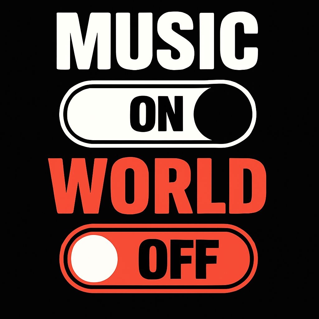 Bold Music World Typography Graphic T-Shirt