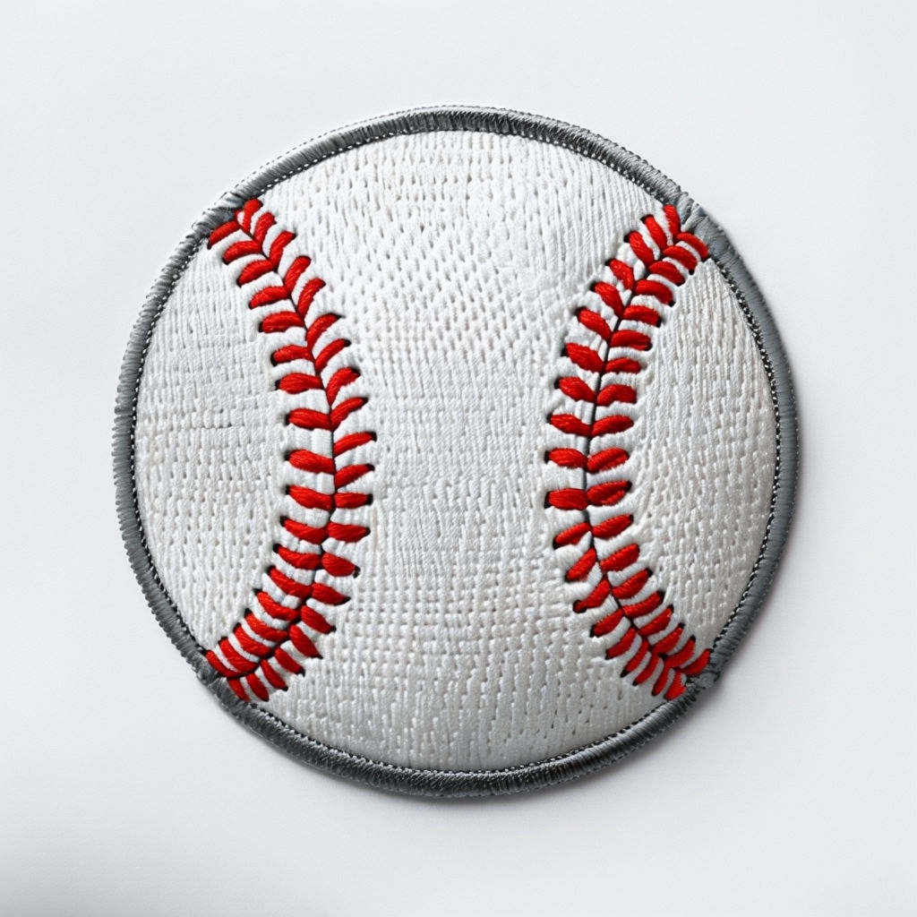Minimalist Embroidered Baseball Patch Design for Hats