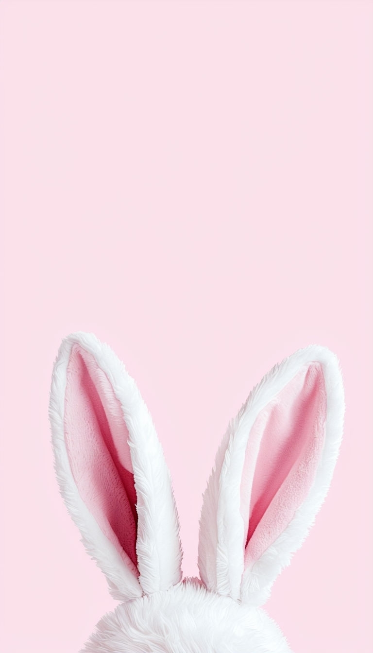 Cute Minimalist Bunny Ears Illustration Phone Case Cover