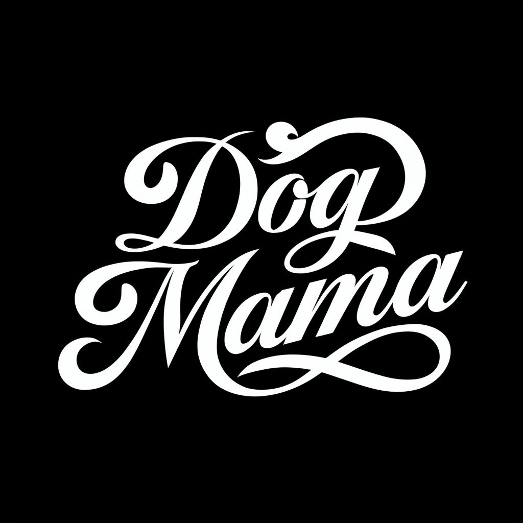 Stylish Dog Mama Script Typography Design T-Shirt