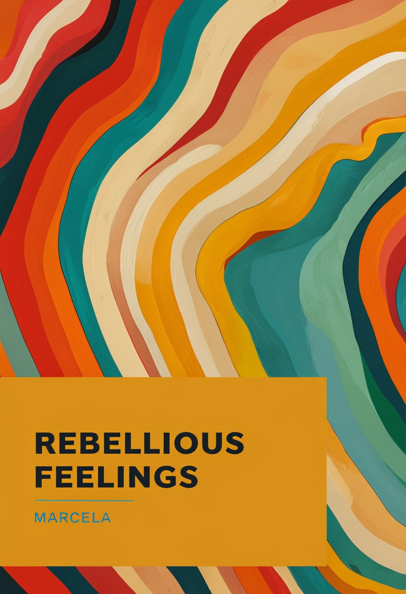 Vibrant Abstract Wavy Stripes with Rebellious Feelings Text Poster