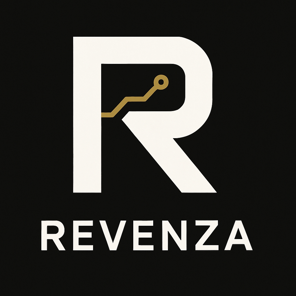 Modern Minimalist 'R' Logo with Gold Line Design Monogram