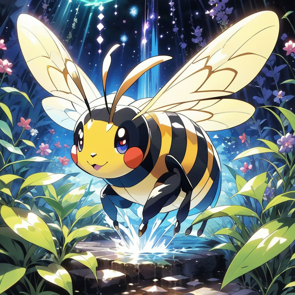 A bee pokemon in pokemon anime Graphic by Roman Zimmer - Playground