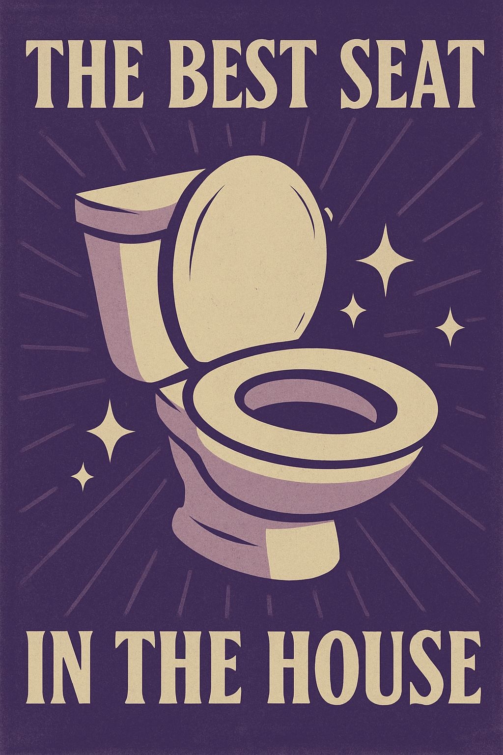 Vintage Cream Toilet Illustration with Humorous Text T-Shirt