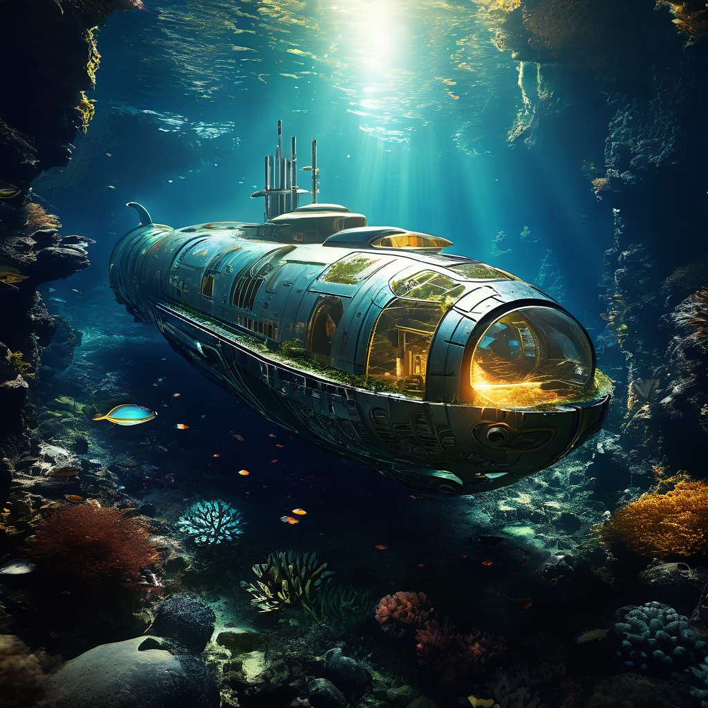 Futuristic submersible spaceship by Ash - Playground