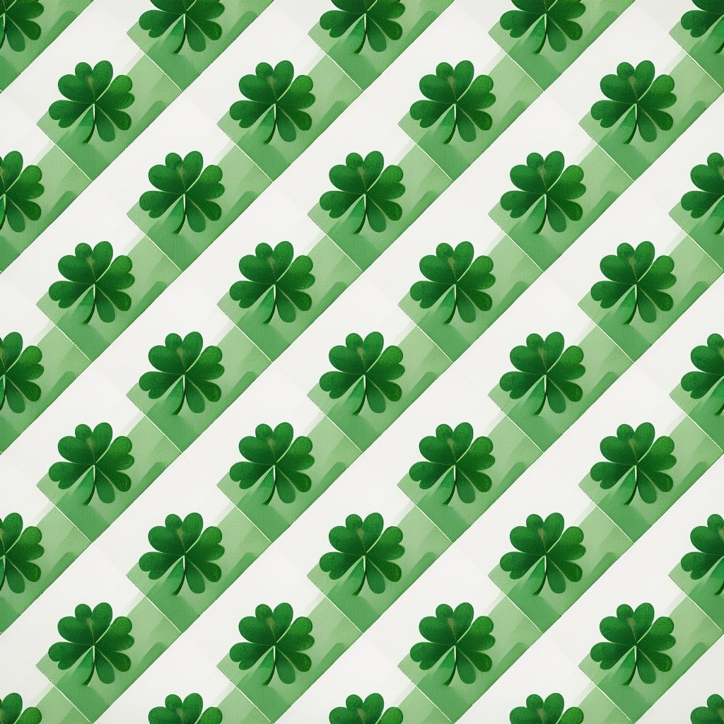 Festive Shamrock Diamond Pattern for St. Patrick's Day Seamless Pattern