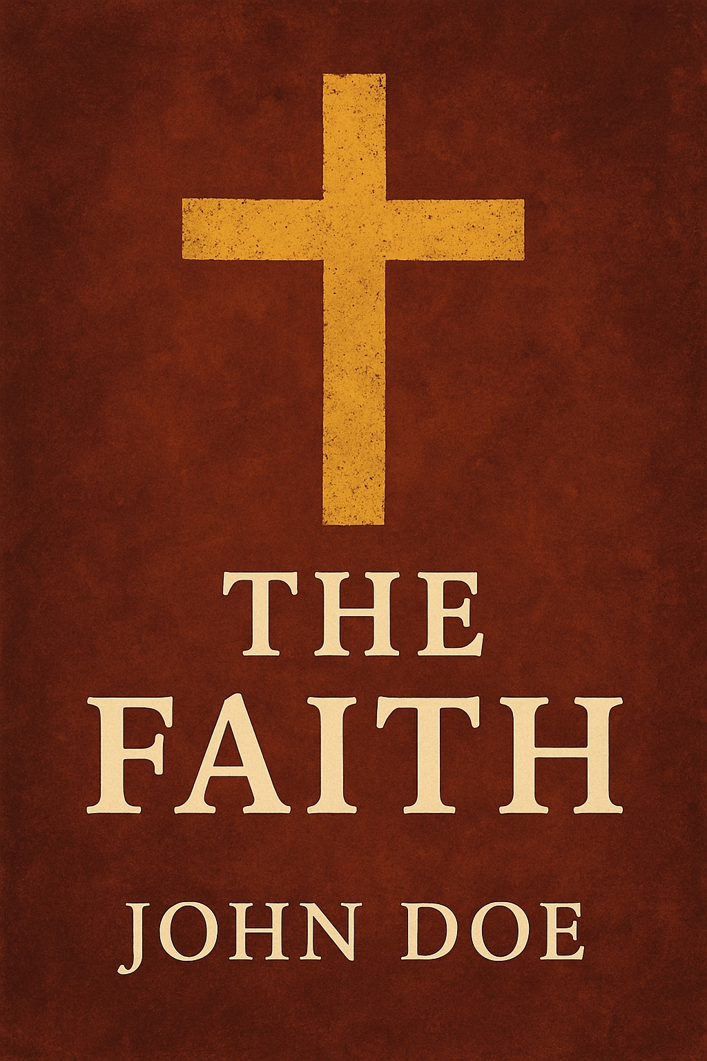 Elegant Minimalist EBook Cover Design with Golden Cross and Title