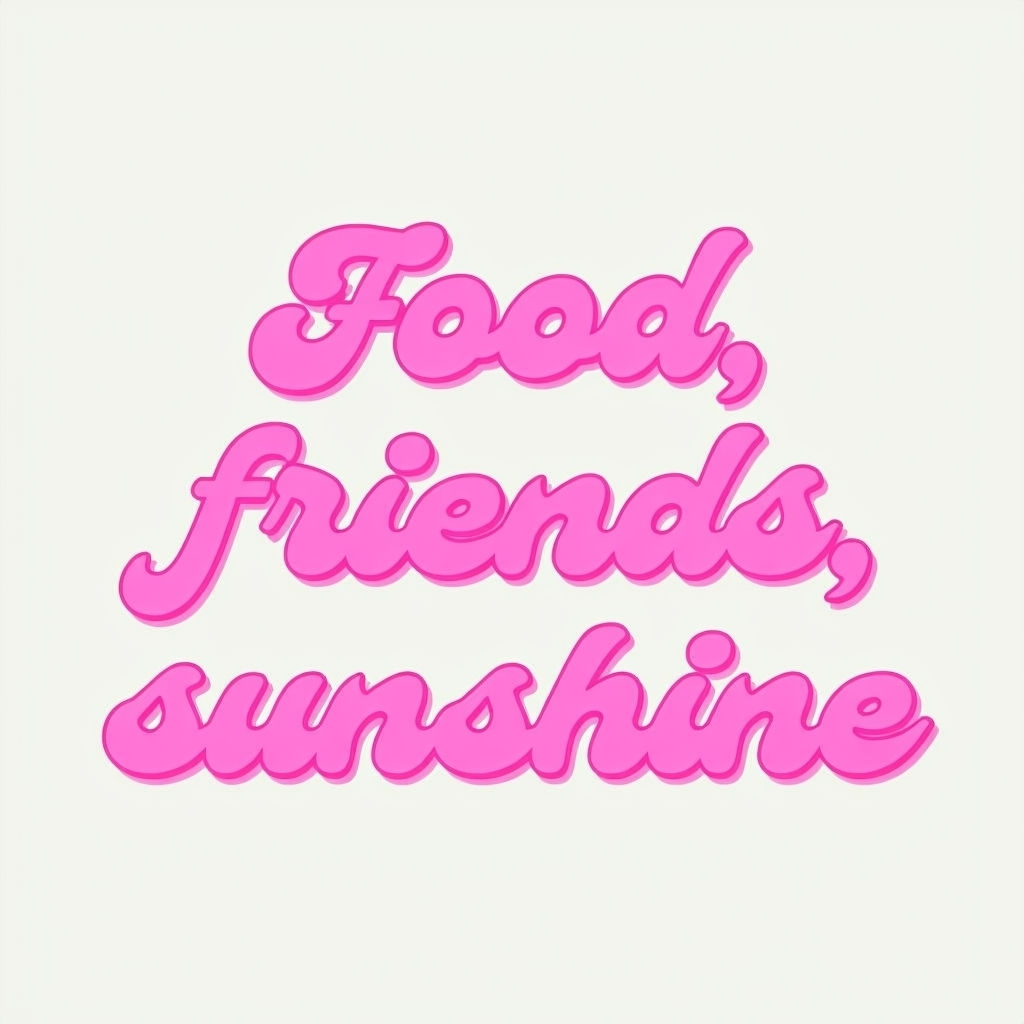 Food Friends Sunshine Cheerful Minimalist Typography T-shirt