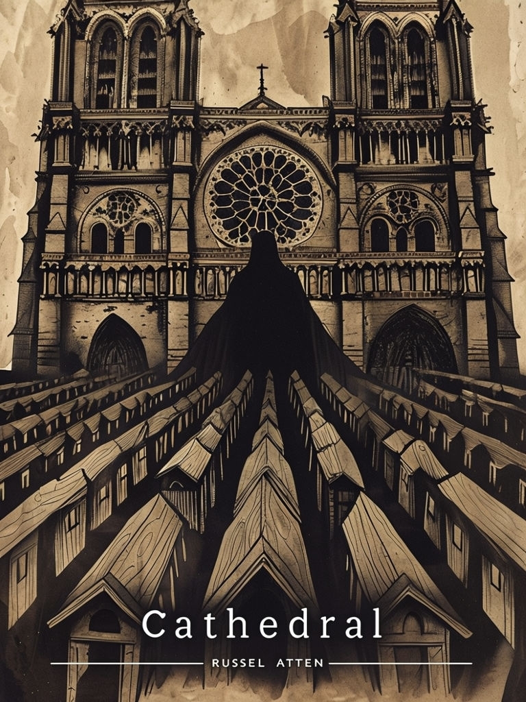 Gothic Cathedral Illustration with Eerie Atmosphere EBook Cover