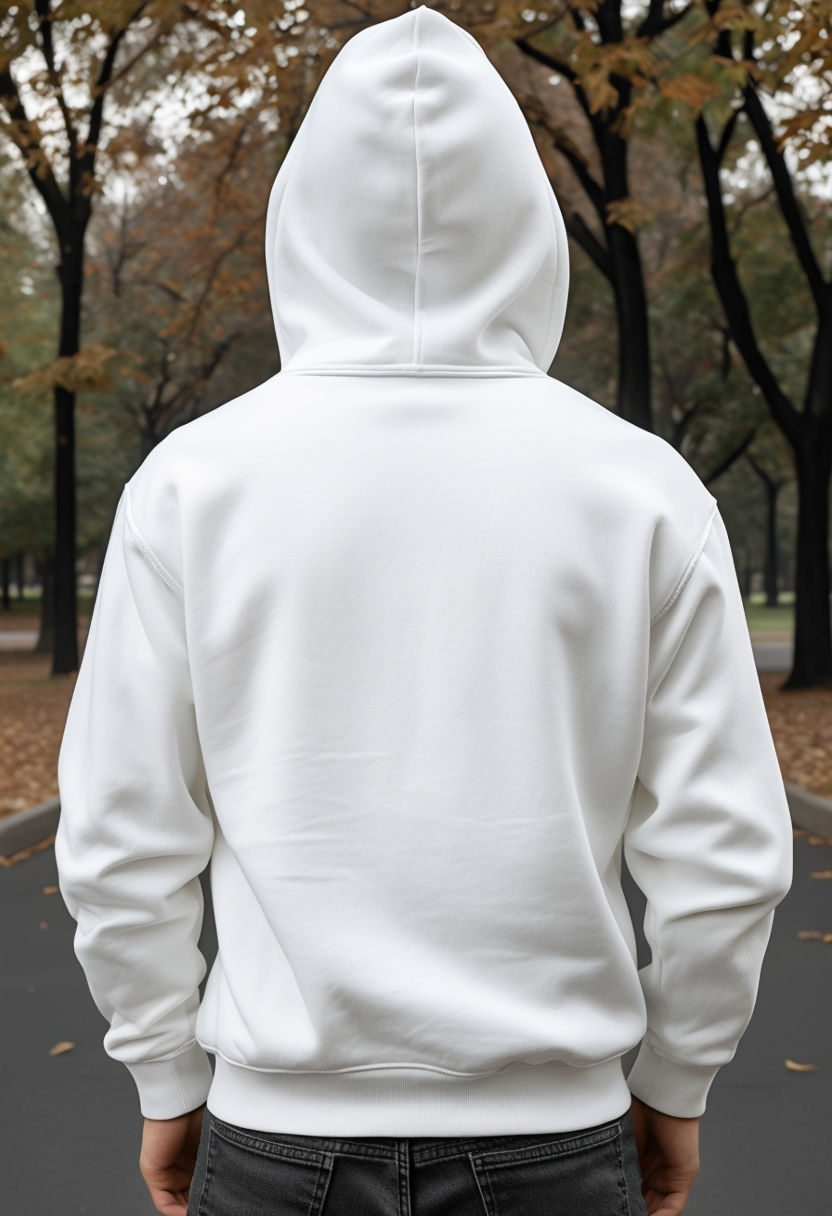 Minimalistic White Hoodie Fashion Photography T-Shirt