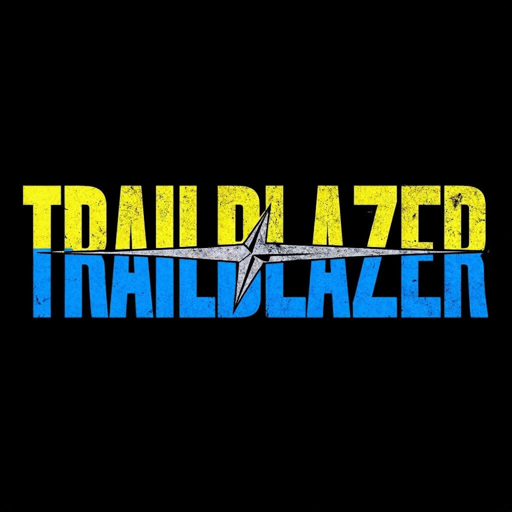 Bold TRAILBLAZER Graphic T-Shirt with Compass Design