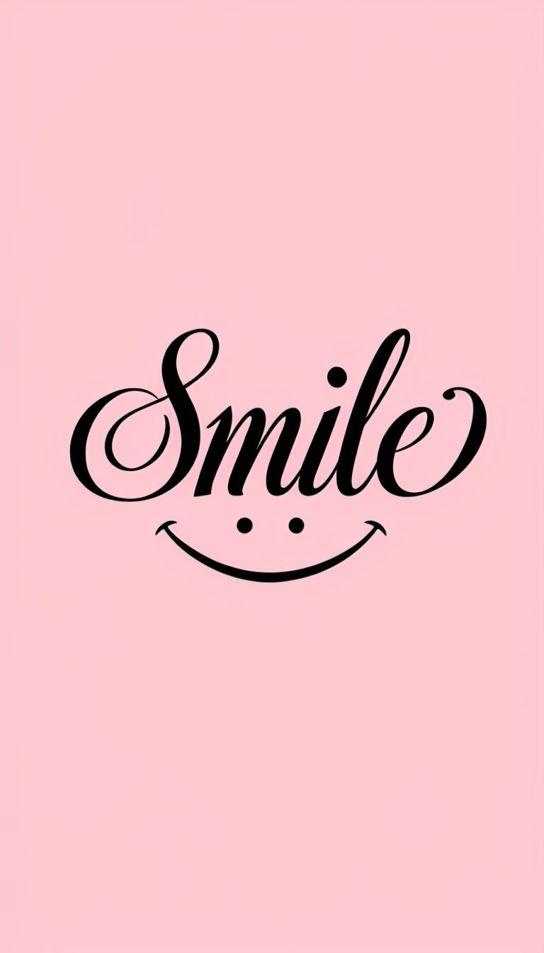 Elegant Minimalist 'Smile' Cursive Design for Phone Case Cover