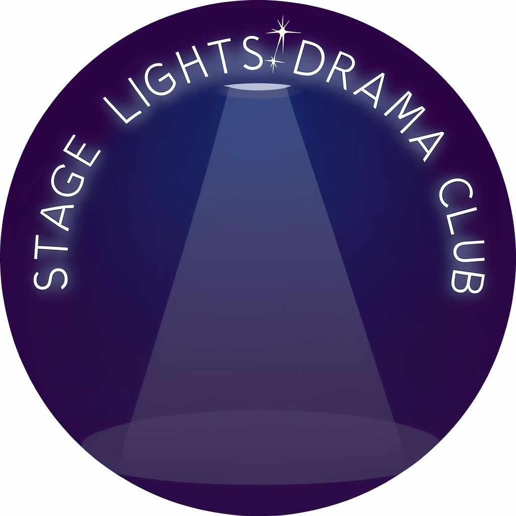 Spotlight Stage Lights Drama Club Circular Logo