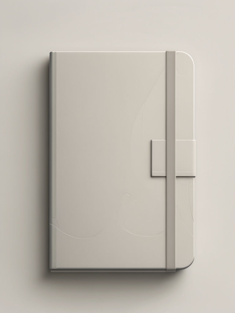 Elegant Minimalist Notebook Mockup on Neutral Background