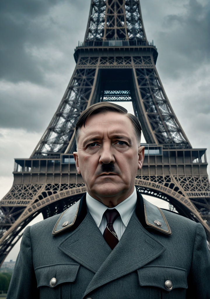 An ultra-realistic 4K cinematic film still of Adolf Hitler s... by ...