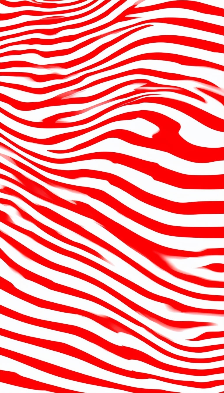 Dynamic Abstract Red and White Wavy Lines Phone Case Cover
