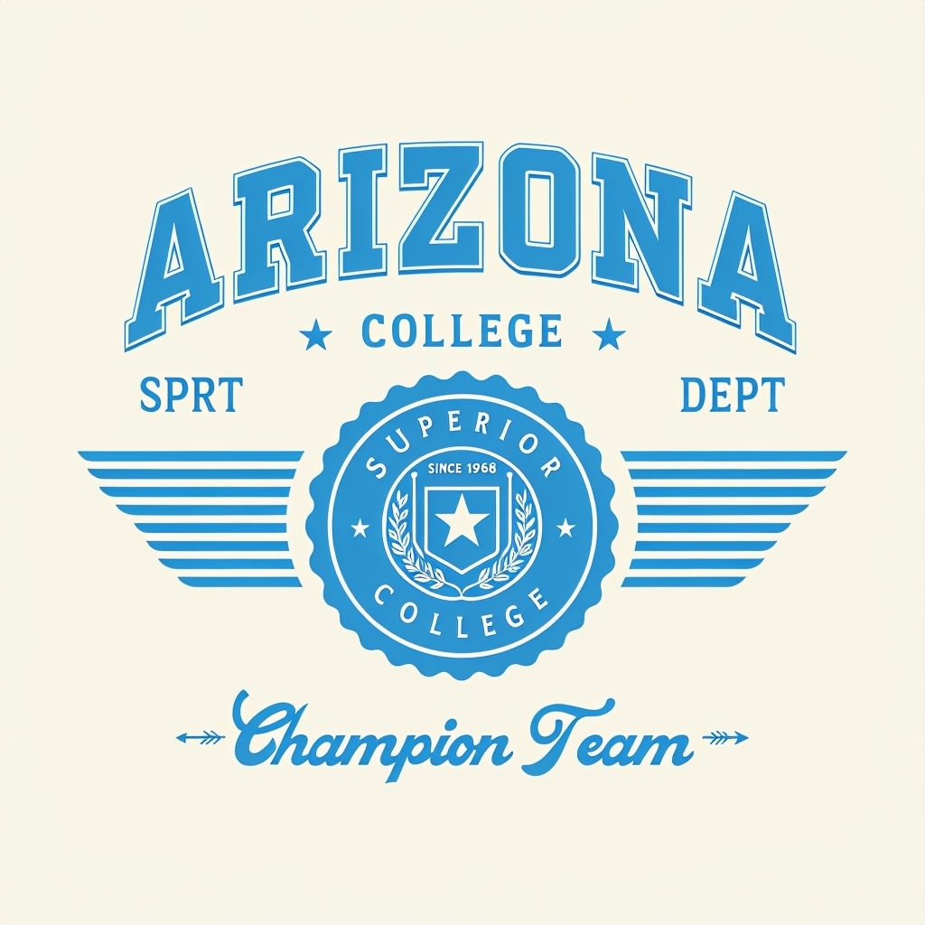 Vintage Arizona College Champion Team Graphic T-Shirt