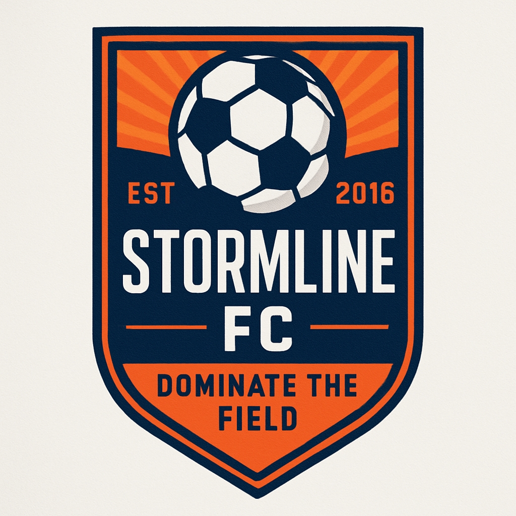 Dynamic Shield Sports Logo Design for Stormline FC Logo