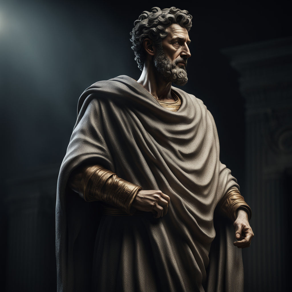 A Realistic Full Body Marcus Aurelius Statue By Kazukki Playground