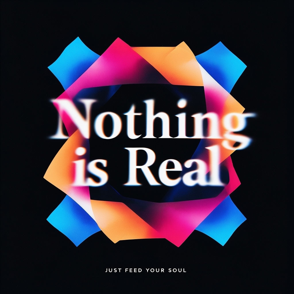Nothing is Real Abstract Geometric Design T-shirt